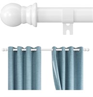 ($30) 1" White Curtain Rods, Heavy Duty Cu