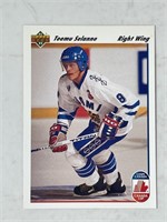 1991/92 Teemu Selanne UD Canada Cup card