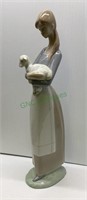 Lladro girl w/lamb 10 1/2 inch figurine #4505