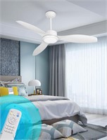48 inch Ceiling Fans with Lights,White Ceiling