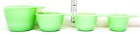 Set of 4 jadeite measuring scoops