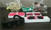 Box-2 Pairs Swimming Goggles, Ski Goggles, &