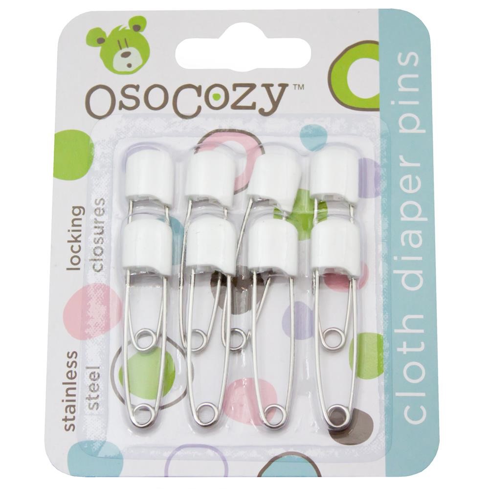 Lot Of 2 OsoCozy Diaper Pins - {White} - Sturdy...