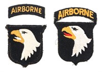WWII US ARMY 101st AIRBORNE DIVISION PATCHES & TAB