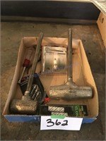 Miscellaneous lot of tools lead hammers