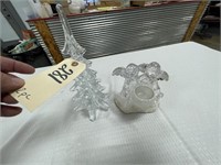 2 pcs-Angel Candleholder & Glass Tree