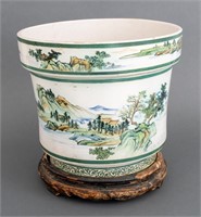 Taiwanese Porcelain Cache Pot