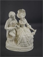 Dresden Victorian Lovebirds Porcelain Figurine