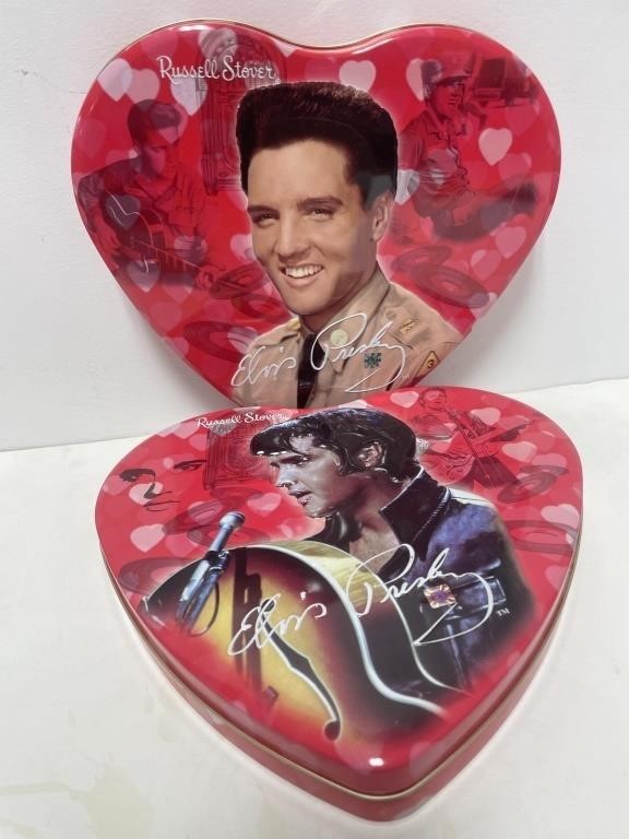 Pair of Elvis Russel Stover Chocolates Tins.