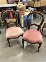 Two matching antique Balloon back chairs