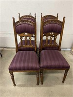 Nice set of four Victorian Eastlake chairs