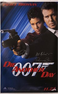 Signed James Bond Die Another Day Poster