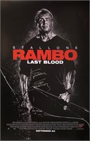 Signed Rambo Last Blood Poster
