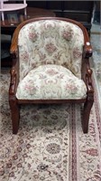 Mahogany Swan Carved Arm Chair