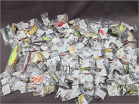 100 plus fishing lures.  Various ages, makers and