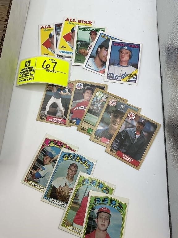 1987 TO 1988 BASEBALL TOPPS