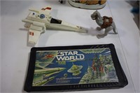 Star Wars case with action figures and Starfighter