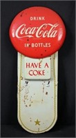 1950's Coca Cola Button Tin Calendar Holder