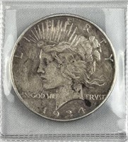 1934-D Peace Silver Dollar, US $1 Coin
