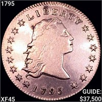 1795 Flowing Hair Dollar NEARLY UNCIRCULATED