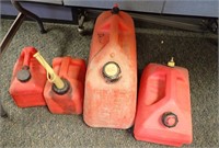 (4) PLASTIC GAS CANS