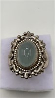 Sterling Chalcedony Ring Size 10.5