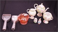 Three-piece individual china tea set (sugar