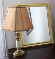 Golden Mirror & Table Top Lamp- Works