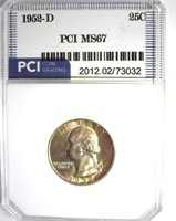 1952-D Quarter MS67 LISTS $1050
