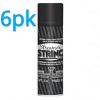 6pk Black Streamer String 3oz