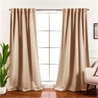 Solid Blackout Thermal Rod Pocket Curtains $71