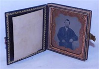 Nice antique daguerreotype photo in pressed case