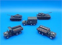 Five Austrian Plastic Military Toys  - Vintage