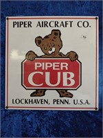 VINTAGE PIPER CUB PIPER AIRCRAFT COMPANY SIGN