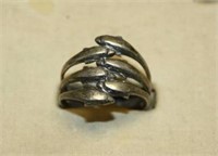 Stering Silver Dolphin Ring