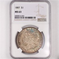 1887 Morgan Dollar NGC MS63