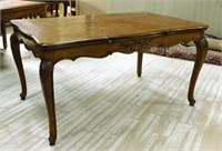 Fine Louis XV Style Oak Draw Leaf Table.
