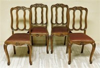 Fine Louis XV Style Oak Chairs.