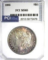 1885 Morgan PCI MS65 Nice Toning