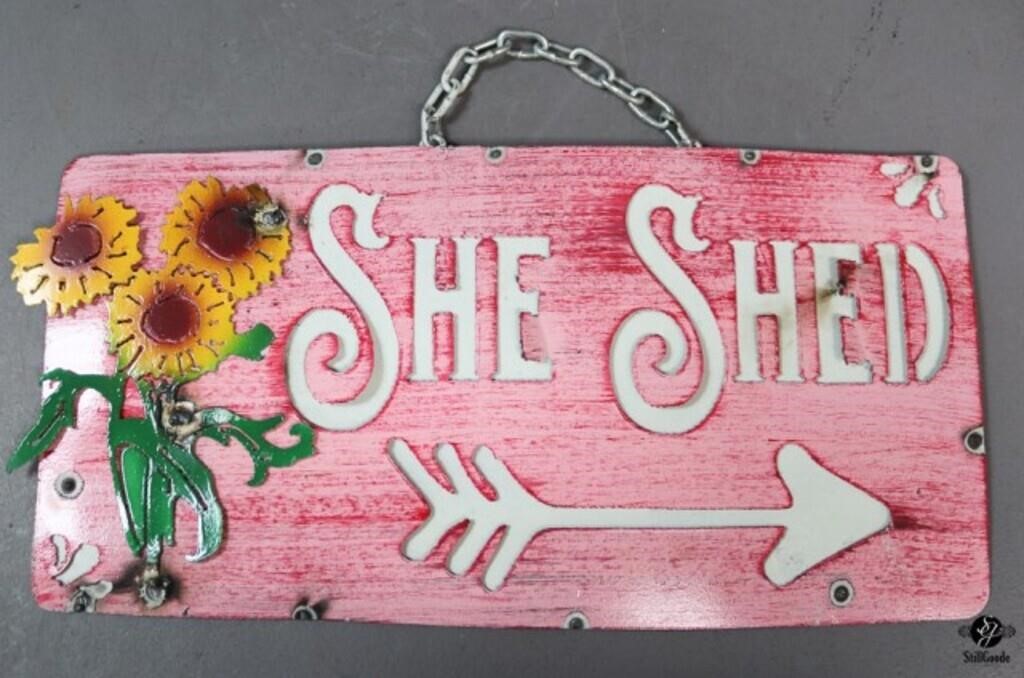 Cut Metal "She Shed" Sign