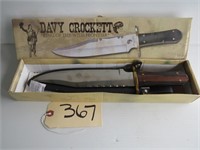 Davy Crocket Bowie Knife & Sheath