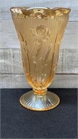 Vintage Carnival Glass Vase 9"