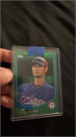 Yu Darvish 2013 topps update green autograph