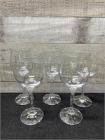 5 Diana Wine Glasses 7.5" High