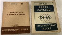 (2) International Truck Owners,Parts Manuals