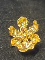 22kt Gold Plated Orchid Brooch Pendant