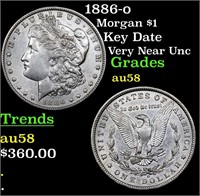 1886-o Morgan $1 Grades Choice AU/BU Slider