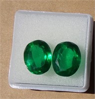Emerald Pair Gem Stones 18.20cts Gemstone