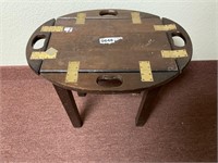 Mini Wood & Metal Fold Up Side Table