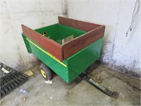 JOHN DEERE 165 GARDEN DUMP CART, WITH WOOD